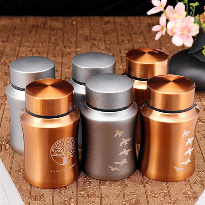 Stainless Steel Pet Urn Cremation Ashes Keepsake for Dogs, Cats, and Small Animals
