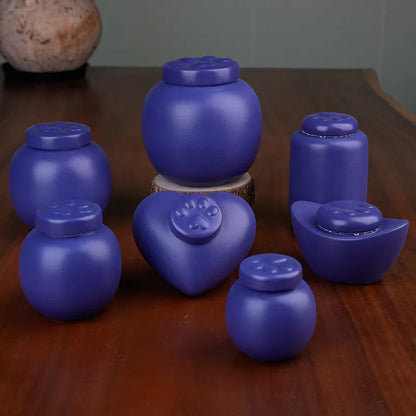 Ceramic Paw Print Pet Urns Ashes Funeral Memorials Animal Funeral Urn Cremation Keepsake Puppy Ashes Box Deceased Cat Souvenir