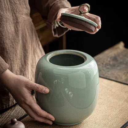 Large Size Pet Urn Scolossal Cremation Ceramic Urns, Dog Ashes Container, Bucket Storage, Porcelain Material, Funeral Containers