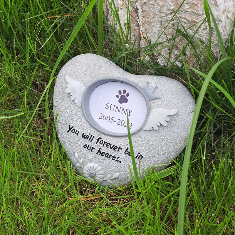 Resin Pet Memorial Stone for Dog, Cat, and Small Animals