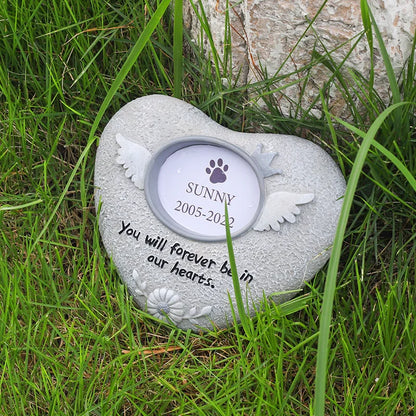 Pet Dog Tombstone Creative Resin Simulation Memorial Stone Cat Small Animal Sacrifice Monument Pet Monument Craft Ornaments