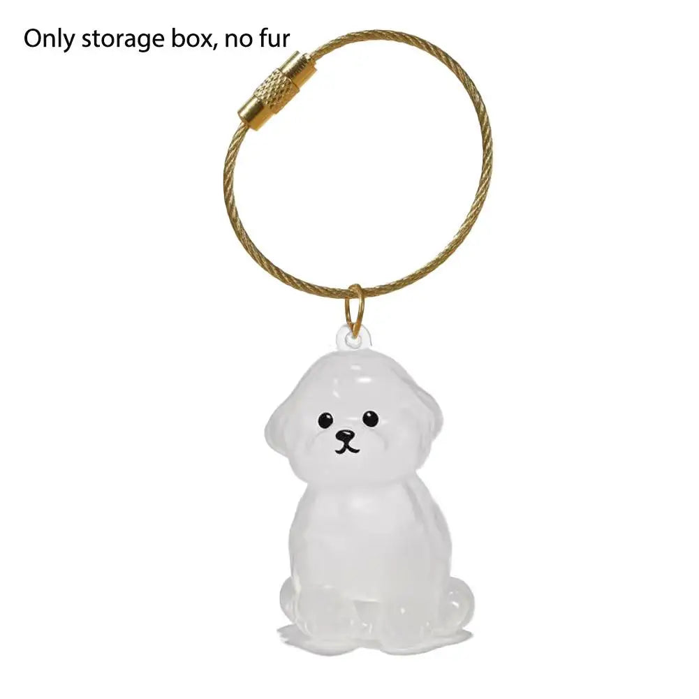 Dog Hair Memorial Keepsake Pendant Transparent Keychain