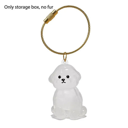 Dog Hair Memorial Keepsake Pendant Transparent Keychain