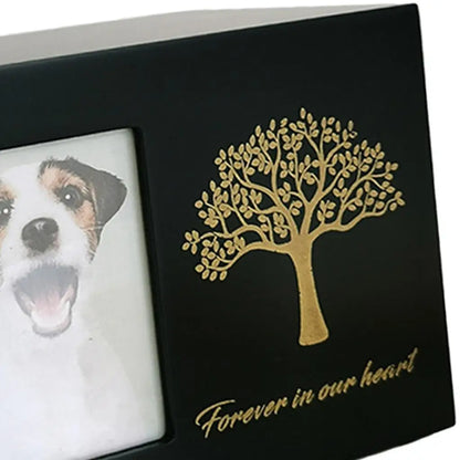 Wooden Pet Cremation Urn with Photo Frame