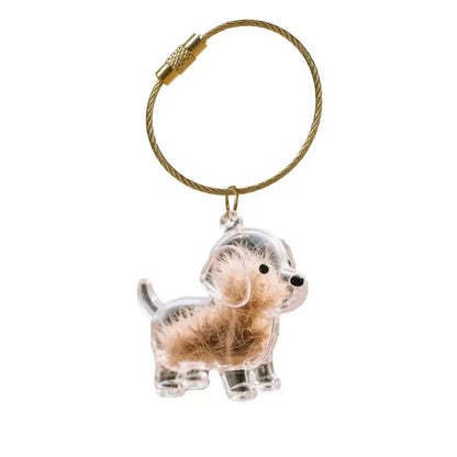 Dog Hair Memorial Keepsake Pendant Transparent Keychain