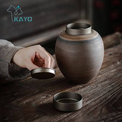 Funeral Cremation Urns For Dogs Cats Pet Japanese Wabisabi Style In Loving Memory Large Urn For Ashes Human Customizable Text