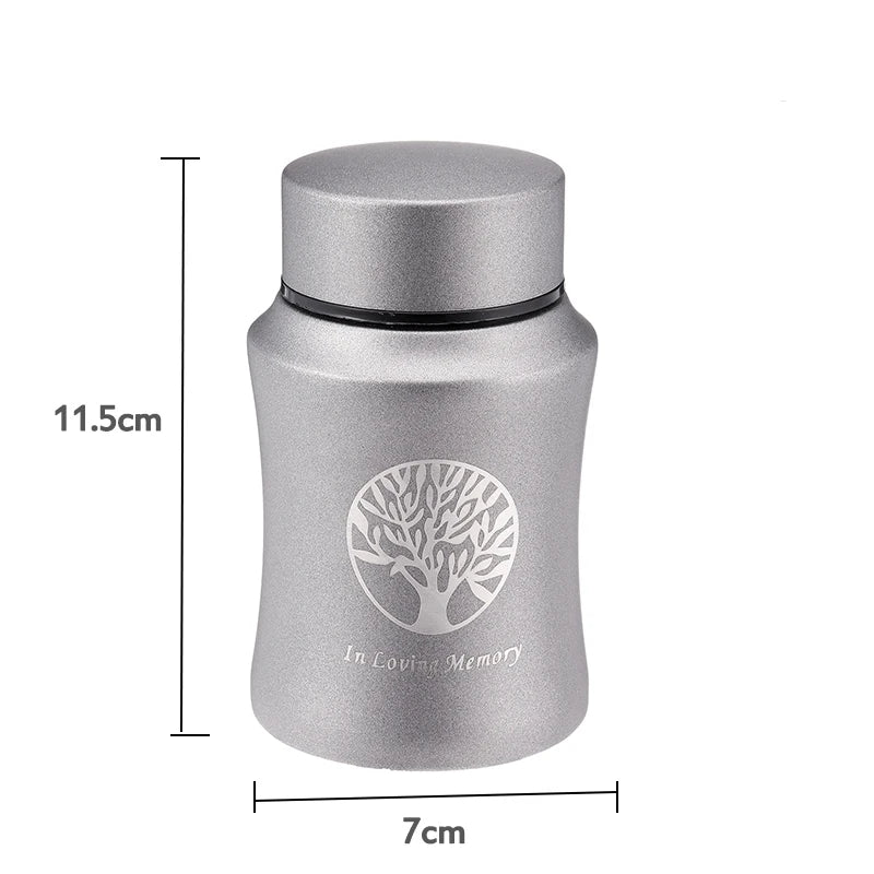 Stainless Steel Pet Urn Cremation Ashes Keepsake for Dogs, Cats, and Small Animals