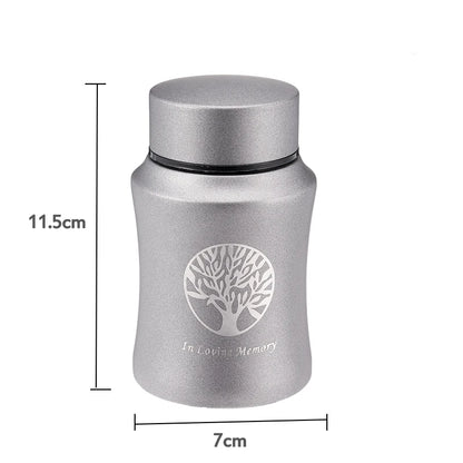 Stainless Steel Pet Urn Cremation Ashes Keepsake for Dogs, Cats, and Small Animals