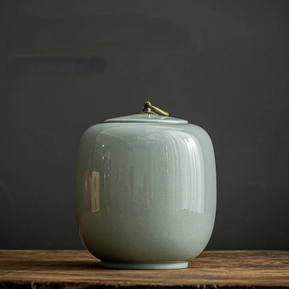 Large Size Pet Urn Scolossal Cremation Ceramic Urns, Dog Ashes Container, Bucket Storage, Porcelain Material, Funeral Containers