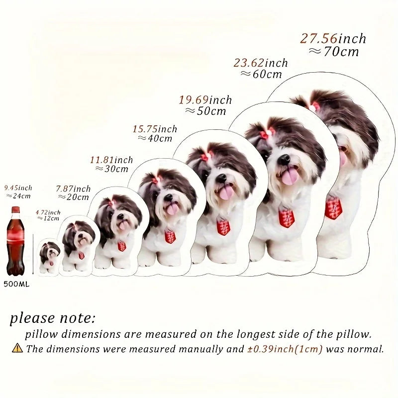 Customized pet photos, plush pillows, personalized cat and dog shaped sofa cushions for people aged 14 and above