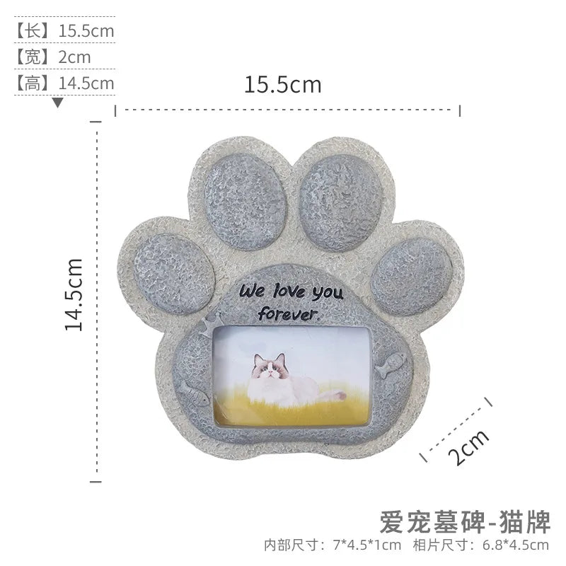 Resin Pet Memorial Stone for Dog, Cat, and Small Animals