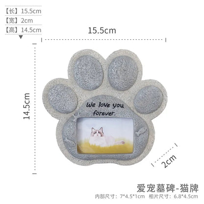 Pet Dog Tombstone Creative Resin Simulation Memorial Stone Cat Small Animal Sacrifice Monument Pet Monument Craft Ornaments