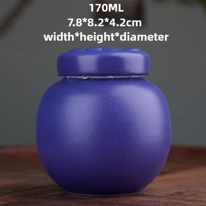 Ceramic Pet Urn with Paw Print Design