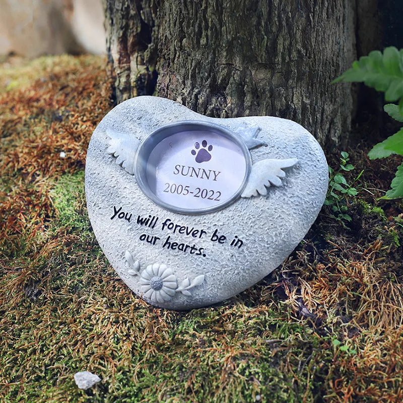 Resin Pet Memorial Stone for Dog, Cat, and Small Animals