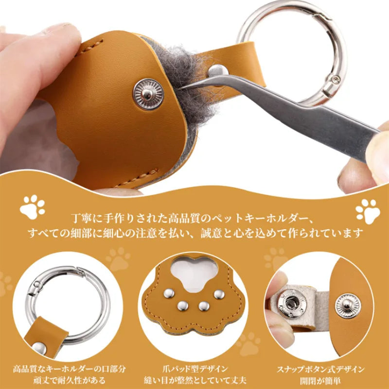 Japanese Style Paw Shaped Pet Memorial Keychain