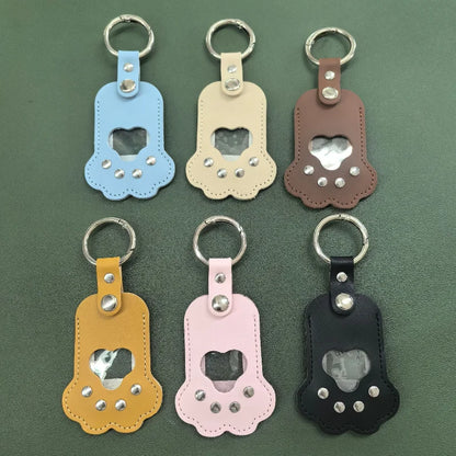 Japanese Style Paw Shaped Pet Memorial Keychain