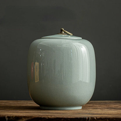 Large Ceramic Pet Urn for Dog Ashes Funeral Container