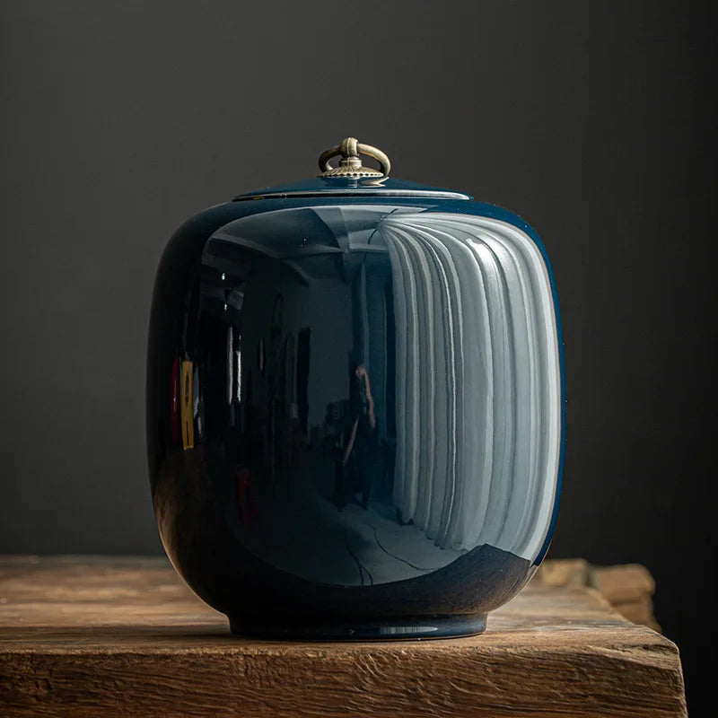 Large Size Pet Urn Scolossal Cremation Ceramic Urns, Dog Ashes Container, Bucket Storage, Porcelain Material, Funeral Containers