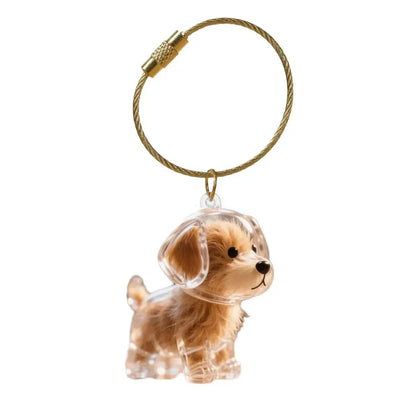 Dog Hair Memorial Keepsake Pendant Transparent Keychain