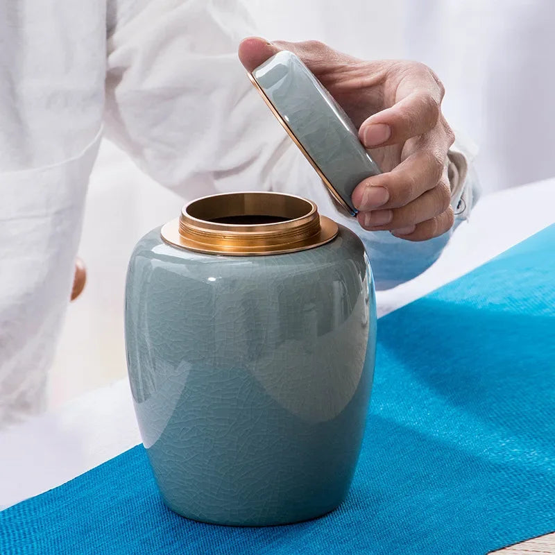 Ceramic Pet Urn Cremation Ashes Container for Small Dogs and Animals