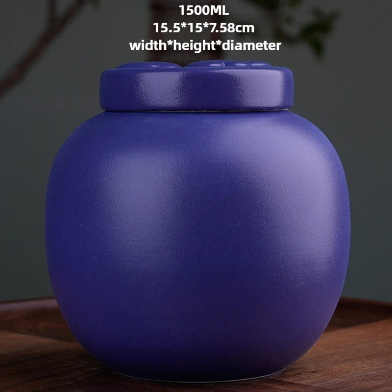 Ceramic Pet Urn with Paw Print Design