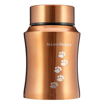 Stainless Steel Urns for Pets, Cremation Ashes, Keepsake Casket, Gold, Silver, Dog, Cat, Birds, Mouse, Pet Memorials